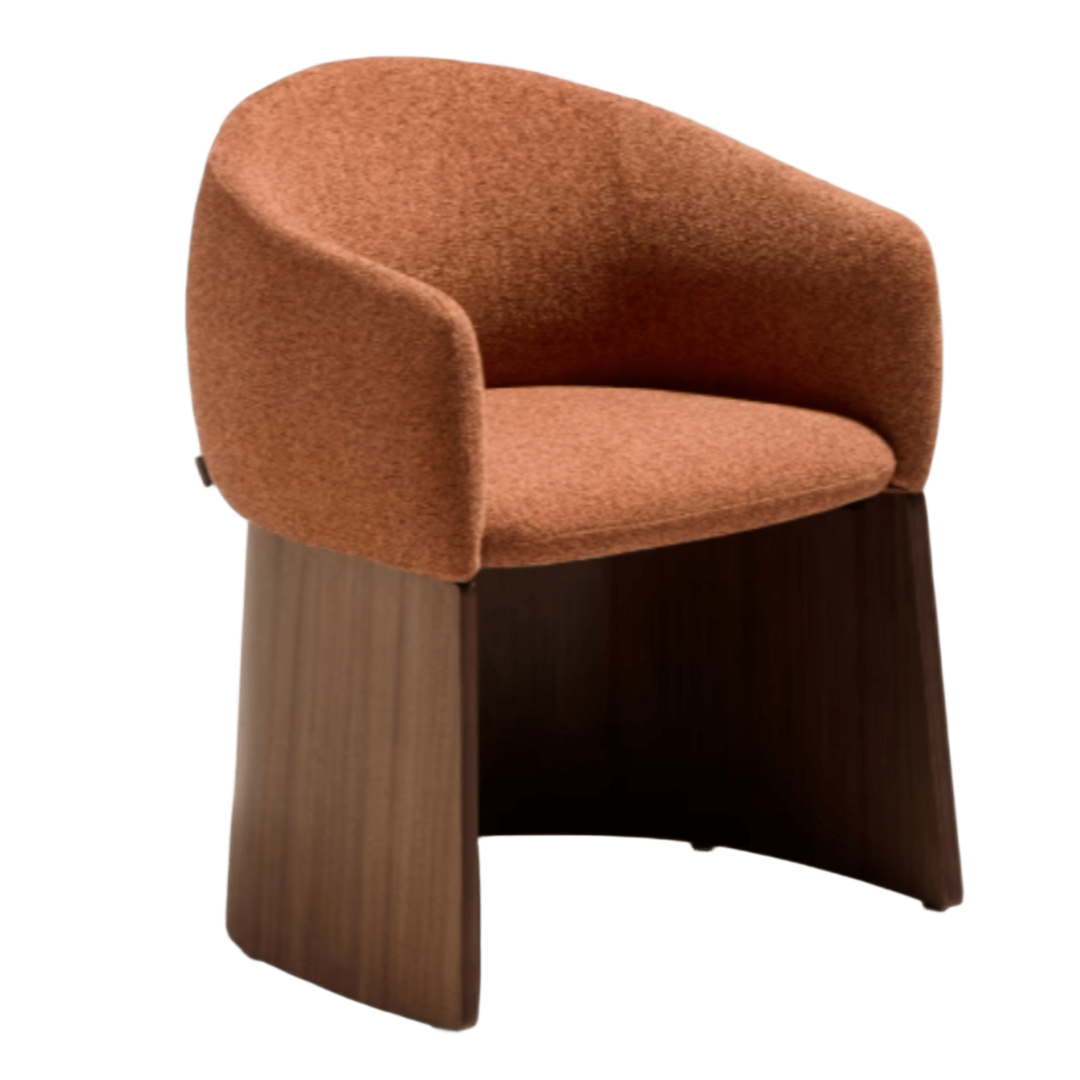 Kave Home Stuhl Bosca von Kave Home Terrakotta / Walnuss Finish