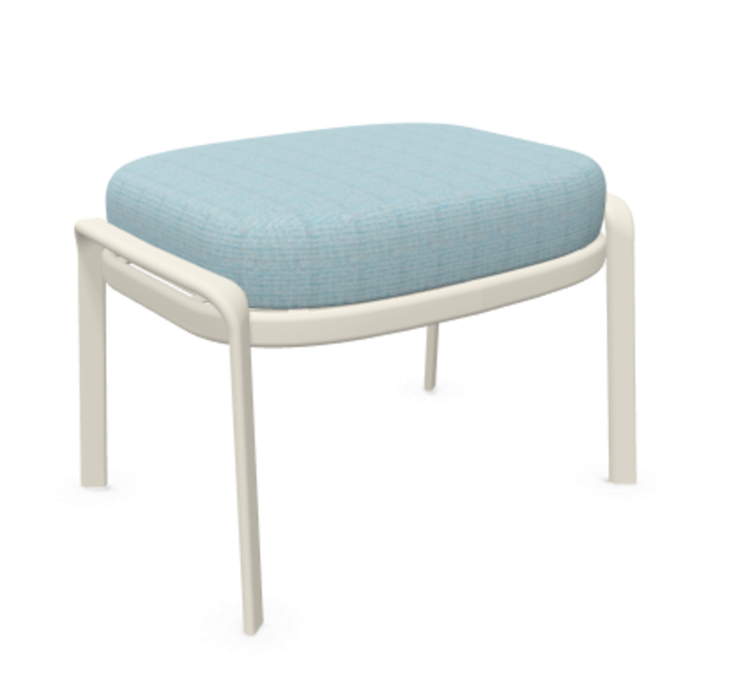 Emu Carousel Sitzpouf - 23 Mattweiß - 700/10 Hellblau