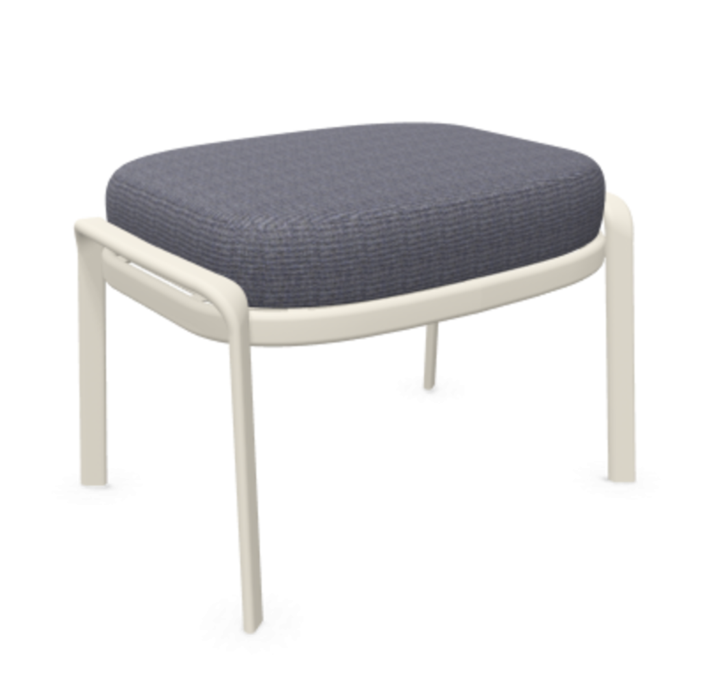 Emu Carousel Sitzpouf - 23 Mattweiß - 700/14 Dunkelgrau