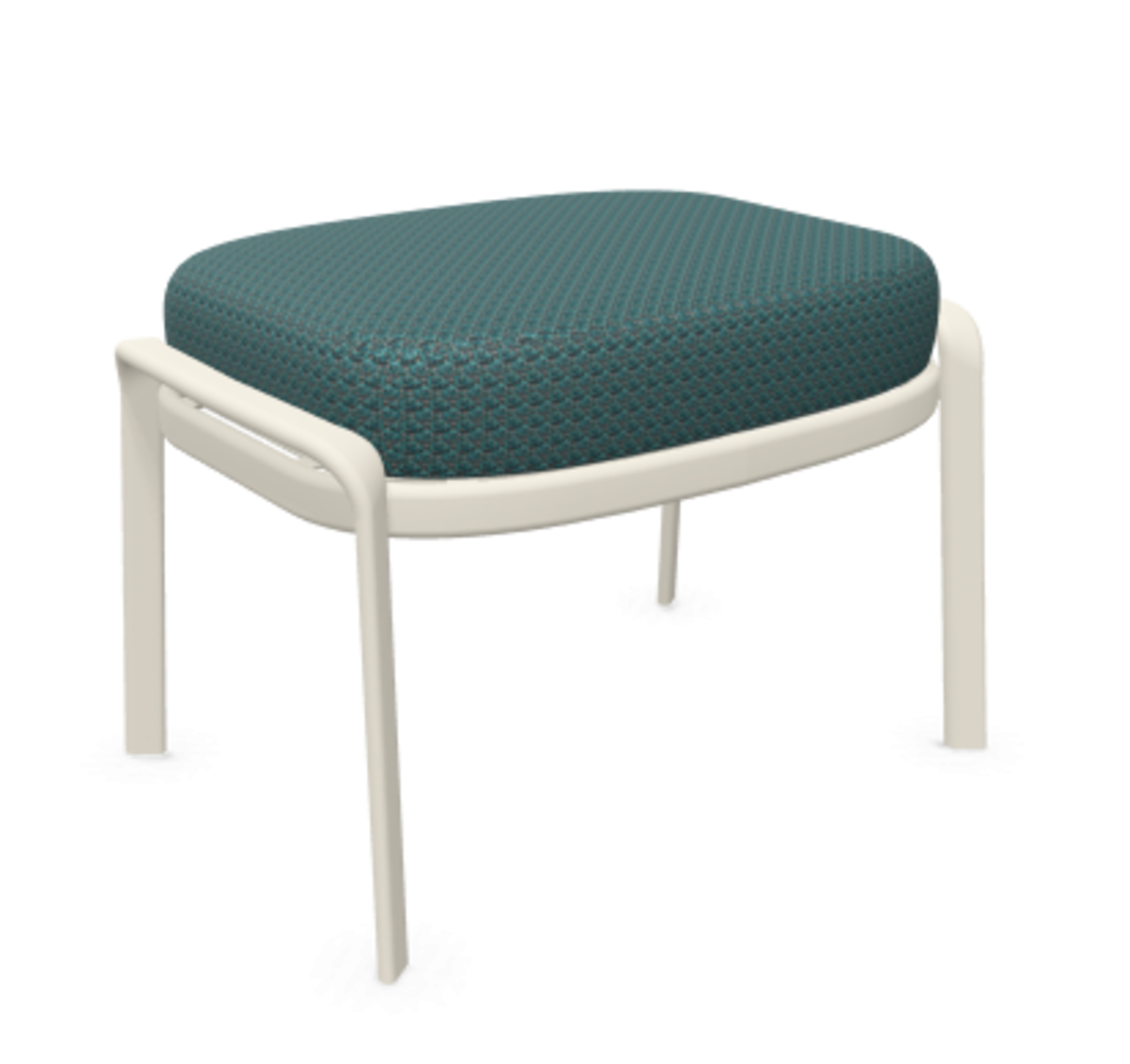 Emu Carousel Sitzpouf - 23 Mattweiß - 900/19 Pfaublau