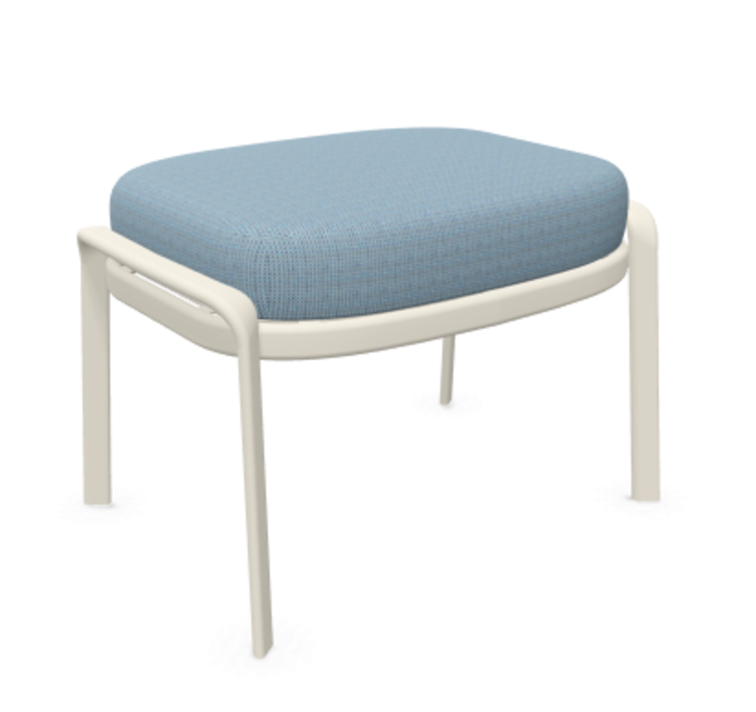 Emu Carousel Sitzpouf - 23 Mattweiß - 900/02 Meerblau