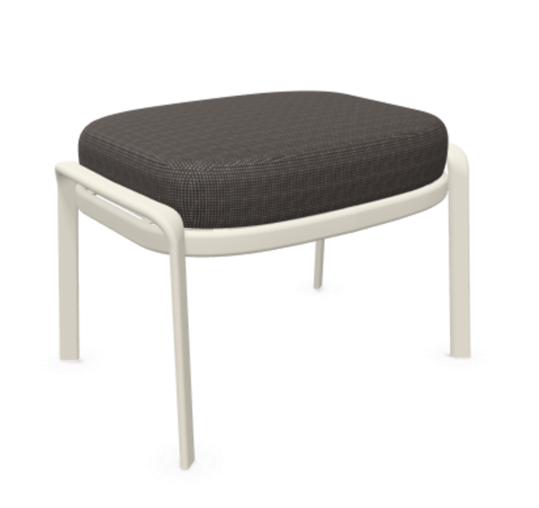 Emu Carousel Sitzpouf - 23 Mattweiß - 900/05 Schwarz