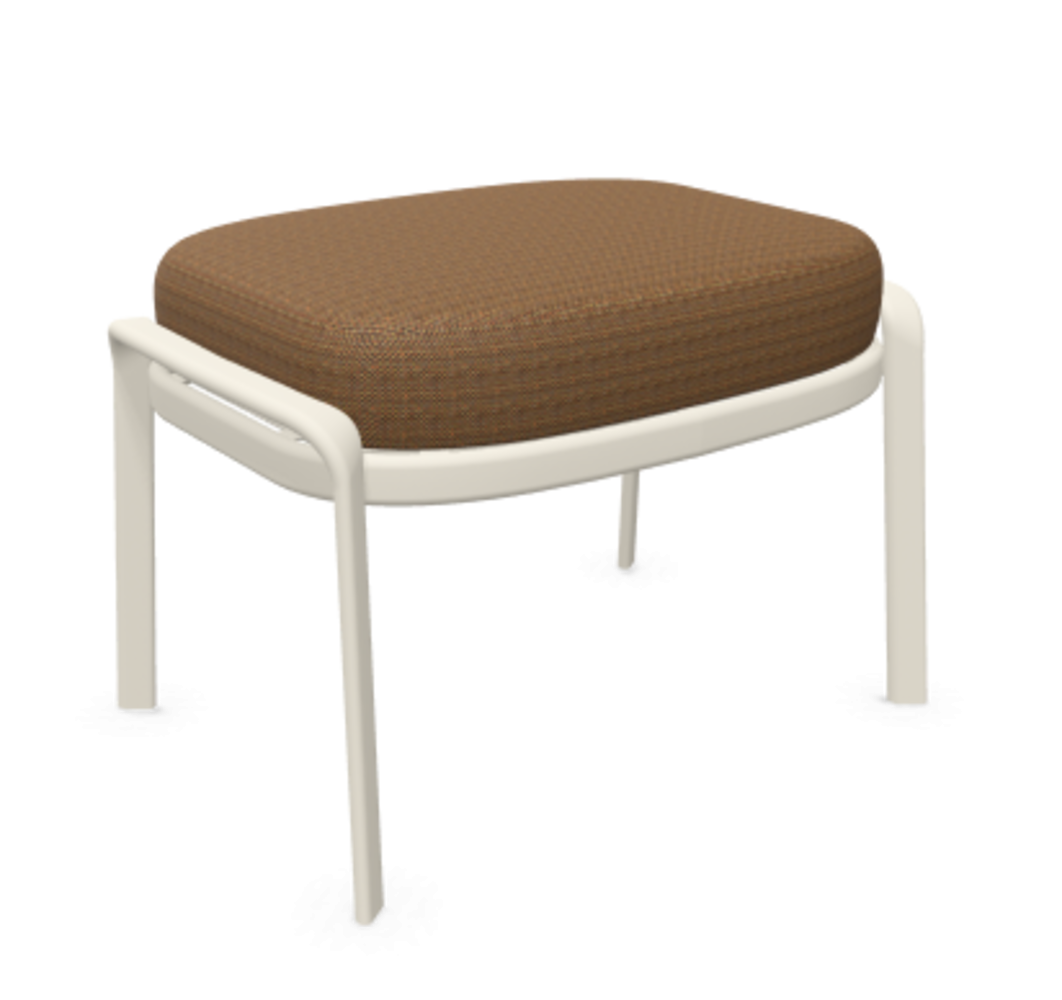 Emu Carousel Sitzpouf - 23 Mattweiß - 900/07 Havannabraun