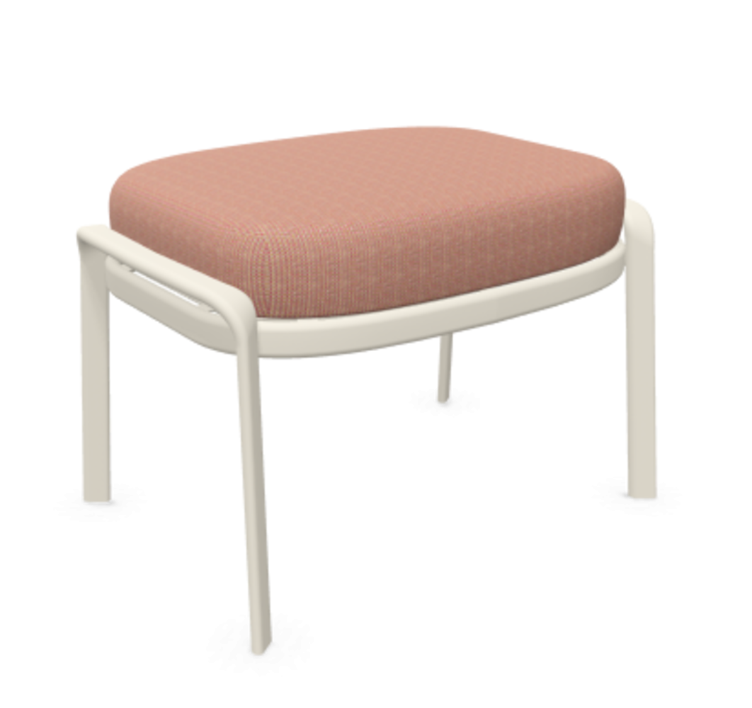 Emu Carousel Sitzpouf - 23 Mattweiß - 900/13 Lachsfarben