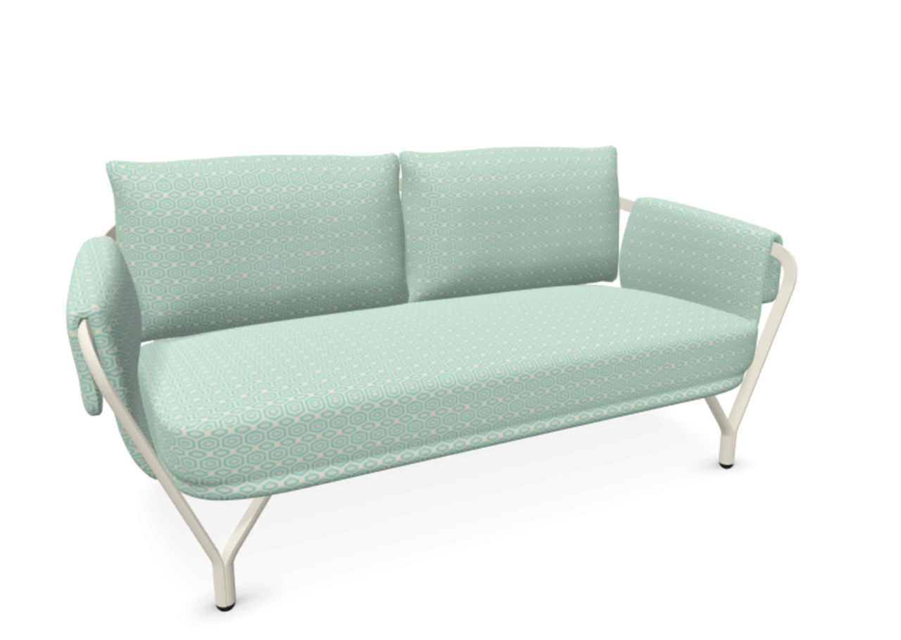 EMU 9046 Angel - 2-Sitzer Sofa - 23 Weiss - 600/02 Hexagon