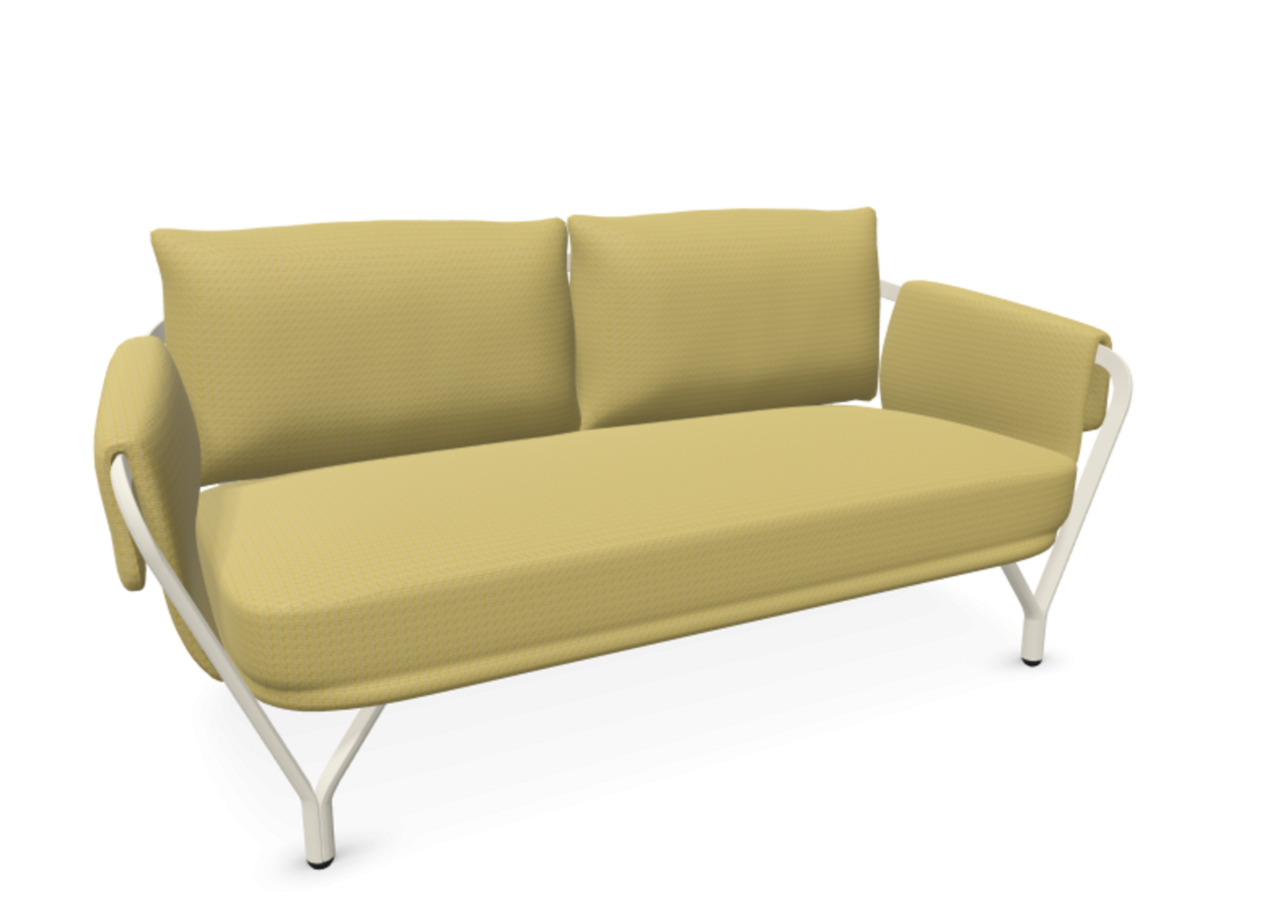 EMU 9046 Angel - 2-Sitzer Sofa - 23 Weiss - 600/07 Gelb