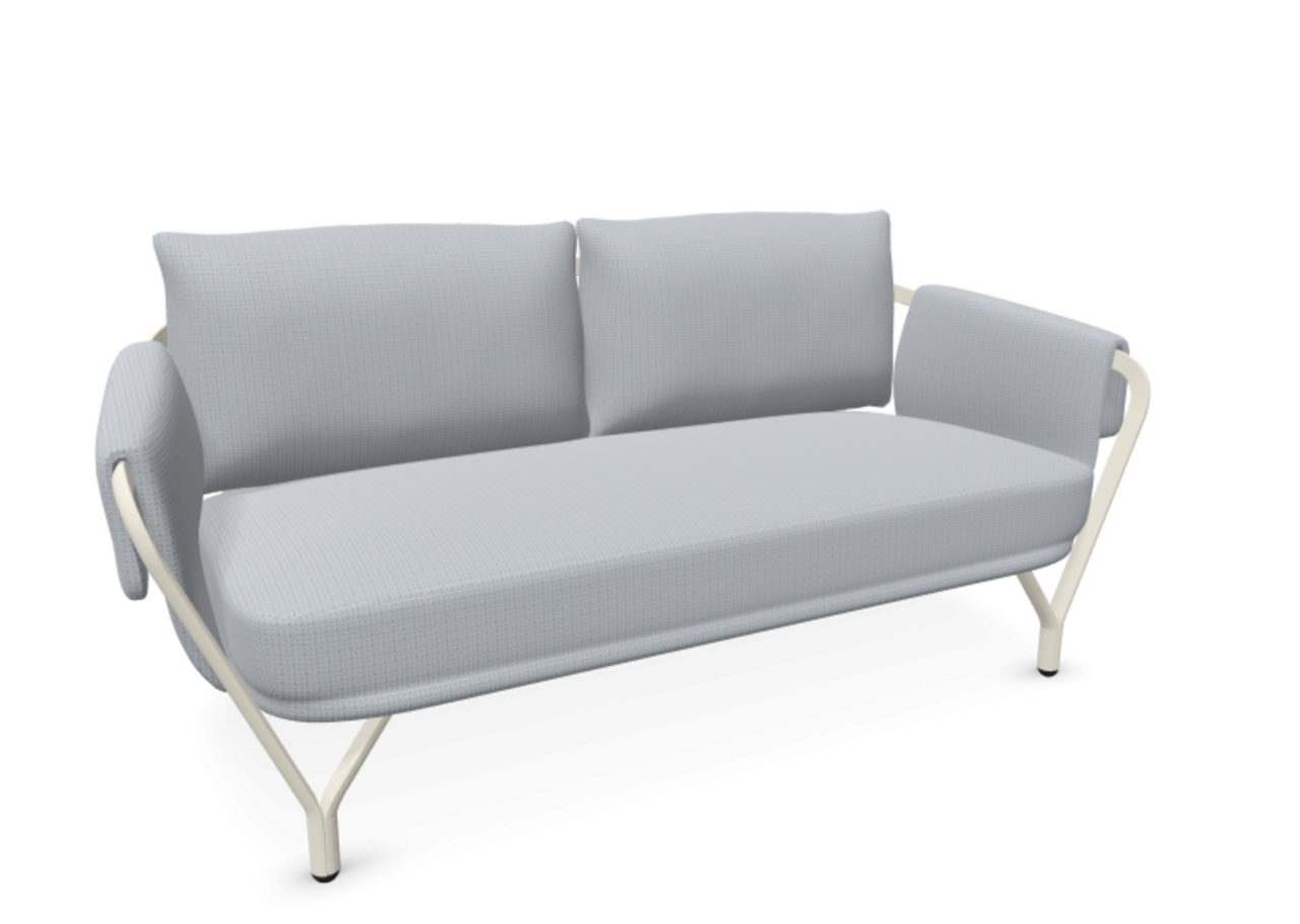 EMU 9046 Angel - 2-Sitzer Sofa - 23 Weiss - 600/16 Silberbirke