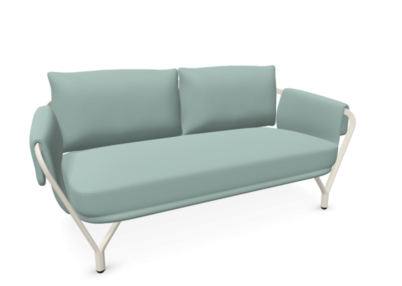 EMU 9046 Angel - 2-Sitzer Sofa - 23 Weiss - 600/17 Hellblau