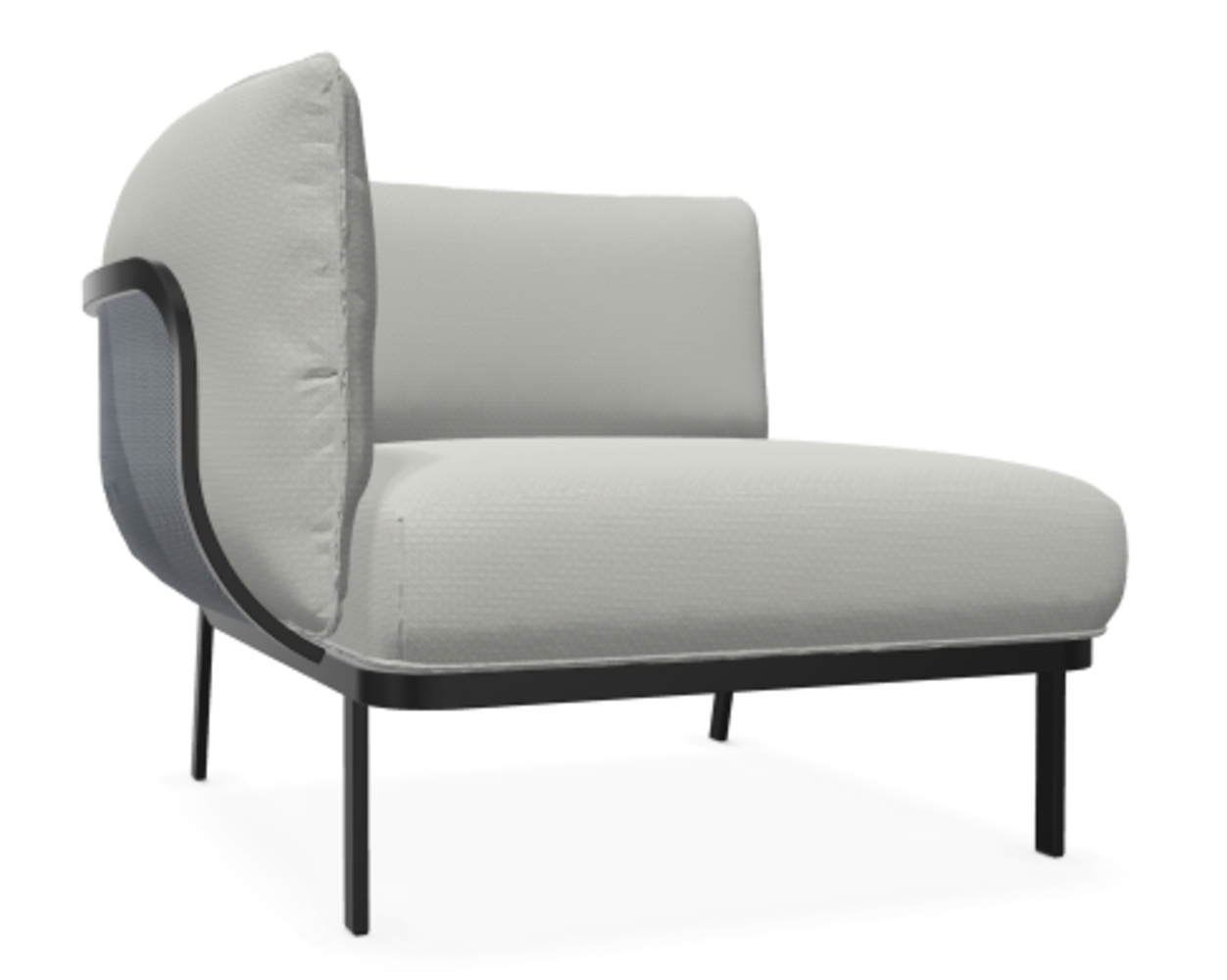 EMU 5039 Cabla - Loungesessel mit linke Armlehne - 24 Schwarz