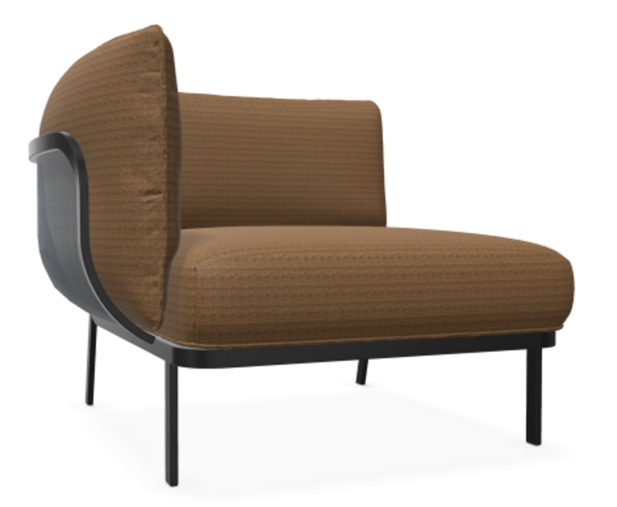 EMU 5039 Cabla - Loungesessel mit linke Armlehne - 900/07 Havannabraun