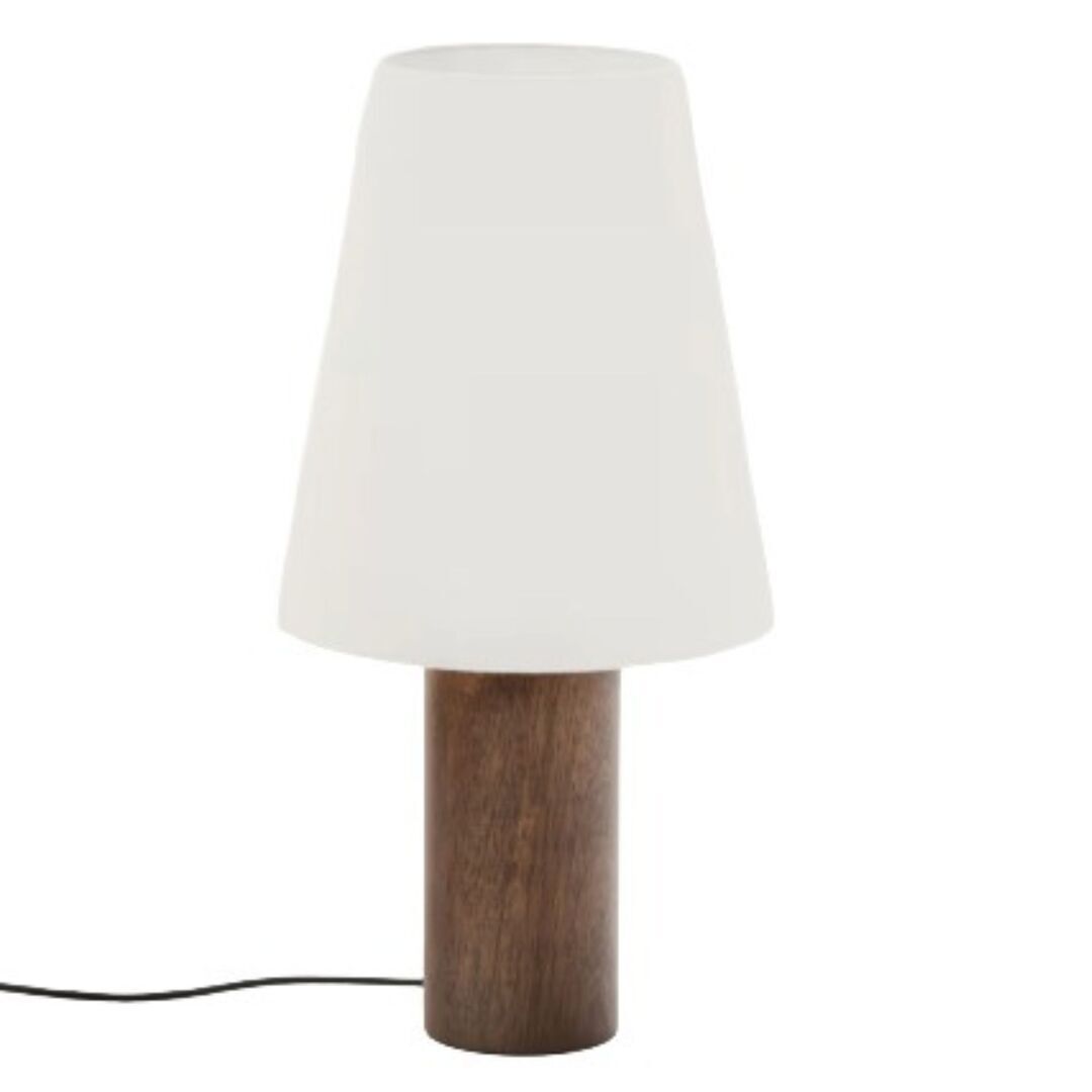 Kave_Home_Tischlampe_Marga_Dunkelbraun_Gummibaumholz