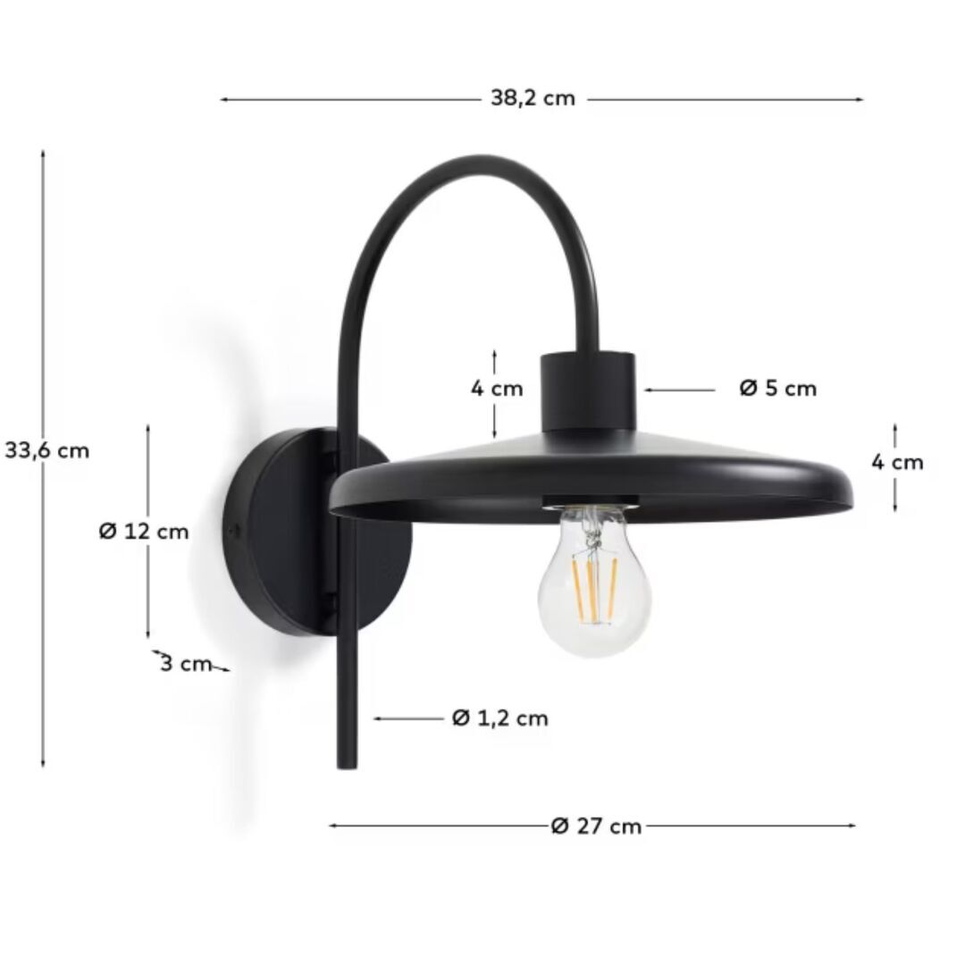 Kave_Home_Wandleuchte_Nuvira_Schwarz_Dimesnions