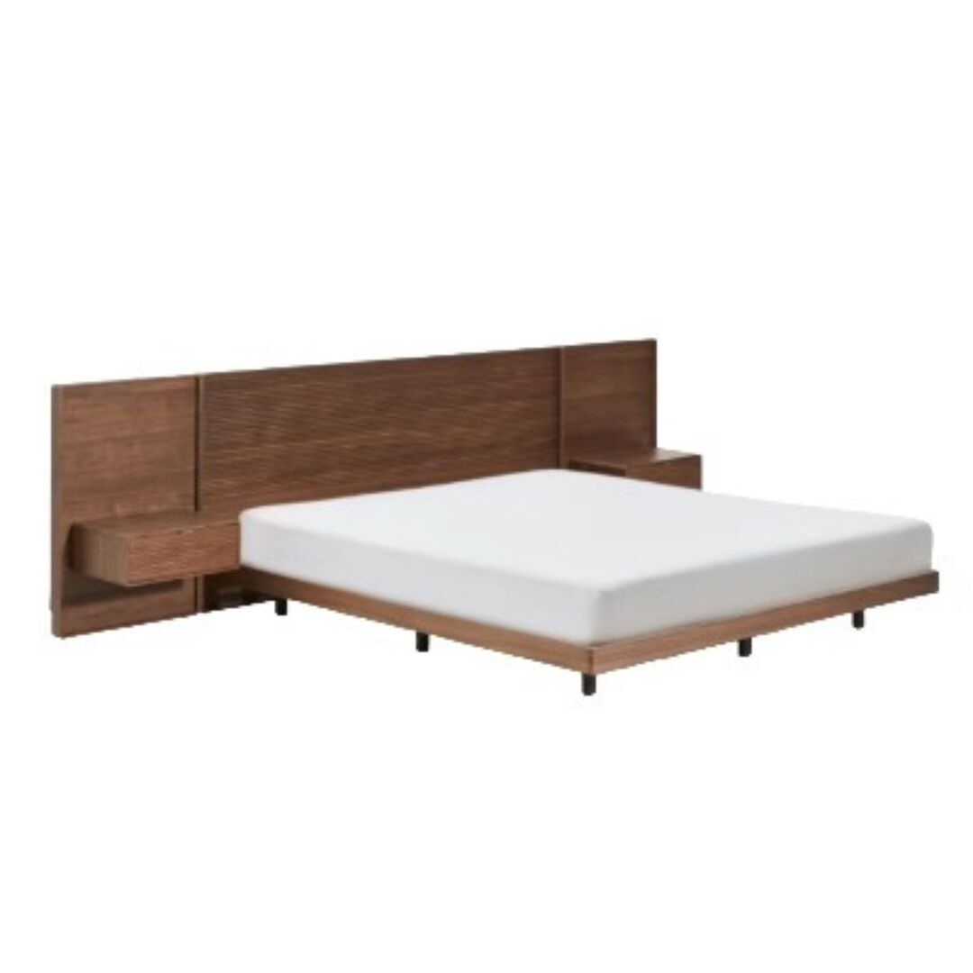 Kave Home Bett Norlen mit zwei Nachttischen von Kave Home B: 316 cm 