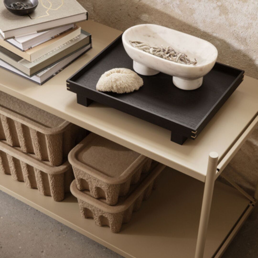 Ferm Living Holztablett Bon Wooden Von Ferm Living Small , Eiche geräuchert