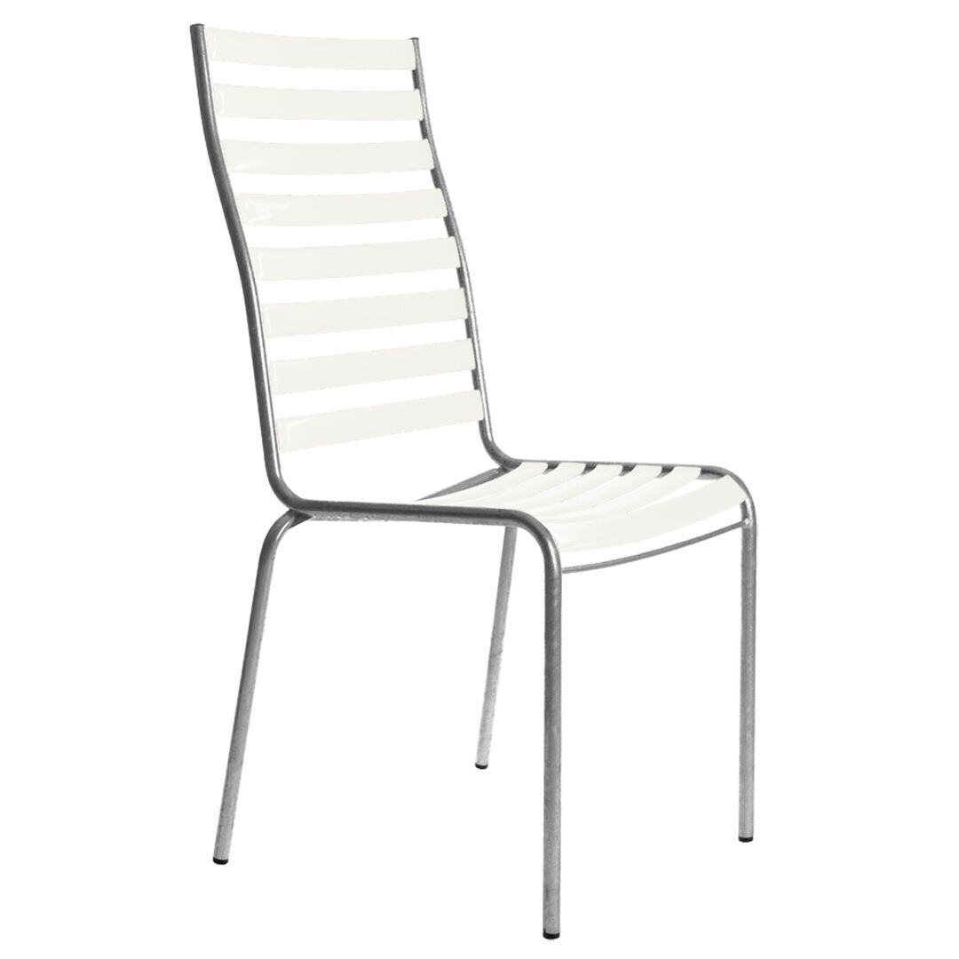 Manufakt Stuhlmodell 14/Hochlehner von Bättig  Verkehrsweiss - RAL 9016