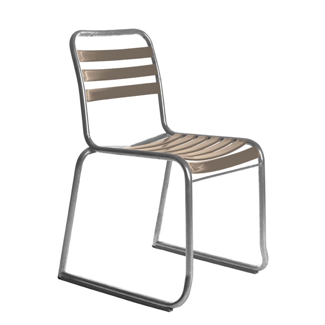 Manufakt Stuhlmodell 11 Kufen von Bättig Beigegrau - RAL 7006, Chouchin 1 LED h. 10 m