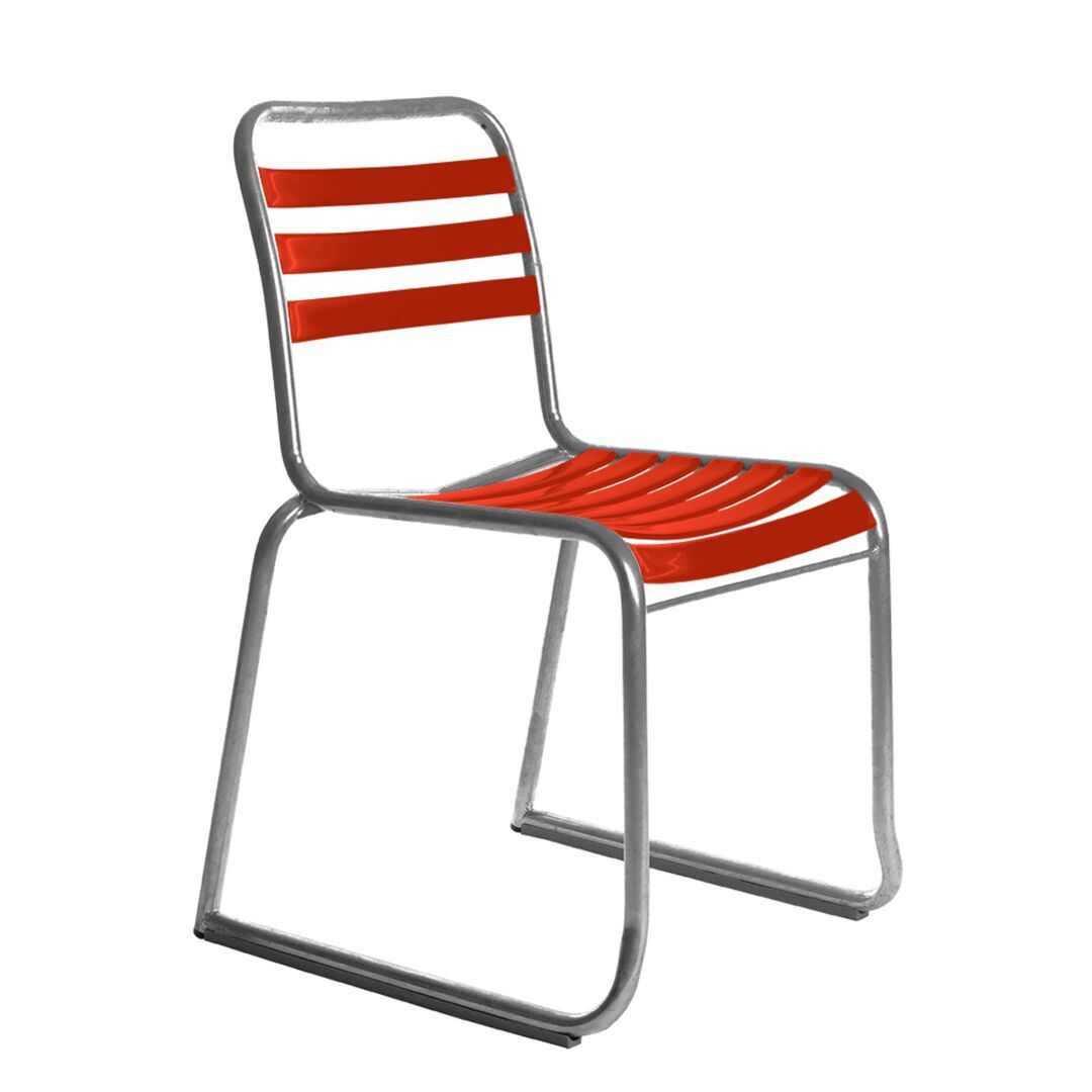 Manufakt Stuhlmodell 11 Kufen von Bättig Rot - RAL 3000, Chouchin 1 LED h. 10 m