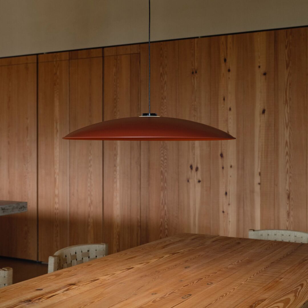 Santa & Cole Pendelleuchte HeadLed Metallic L von Santa & Cole Hematite Red, 8 M 