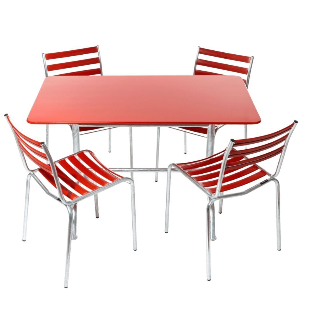 Tisch 120x70 mit 4 Stühlen Modell 7 von Bättig-1