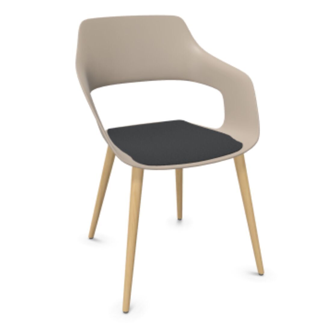 Wilkhahn Bürostuhl Occo 222/21 von Wilkhahn Graubeige, Anthrazit 01, Eiche natur geölt