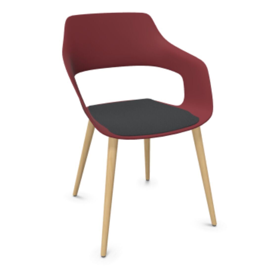 Wilkhahn Bürostuhl Occo 222/21 von Wilkhahn Sienarot, Anthrazit 01, Eiche natur geölt