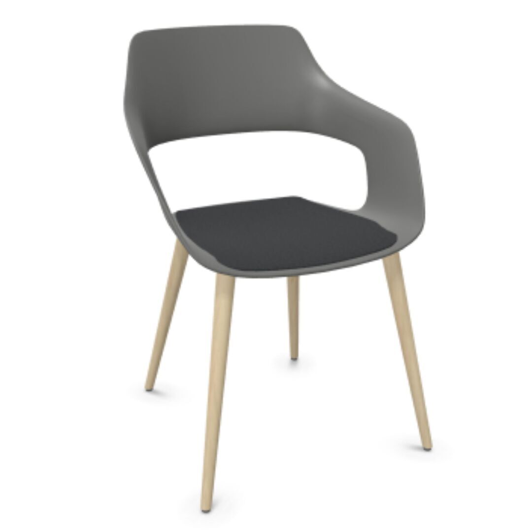 Wilkhahn Bürostuhl Occo 222/21 von Wilkhahn Grau, Anthrazit 01, Eiche weiss geölt