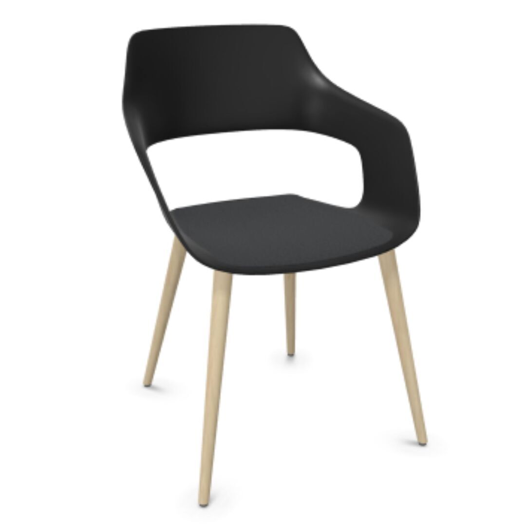 Wilkhahn Bürostuhl Occo 222/21 von Wilkhahn Schwarz, Anthrazit 01, Eiche weiss geölt