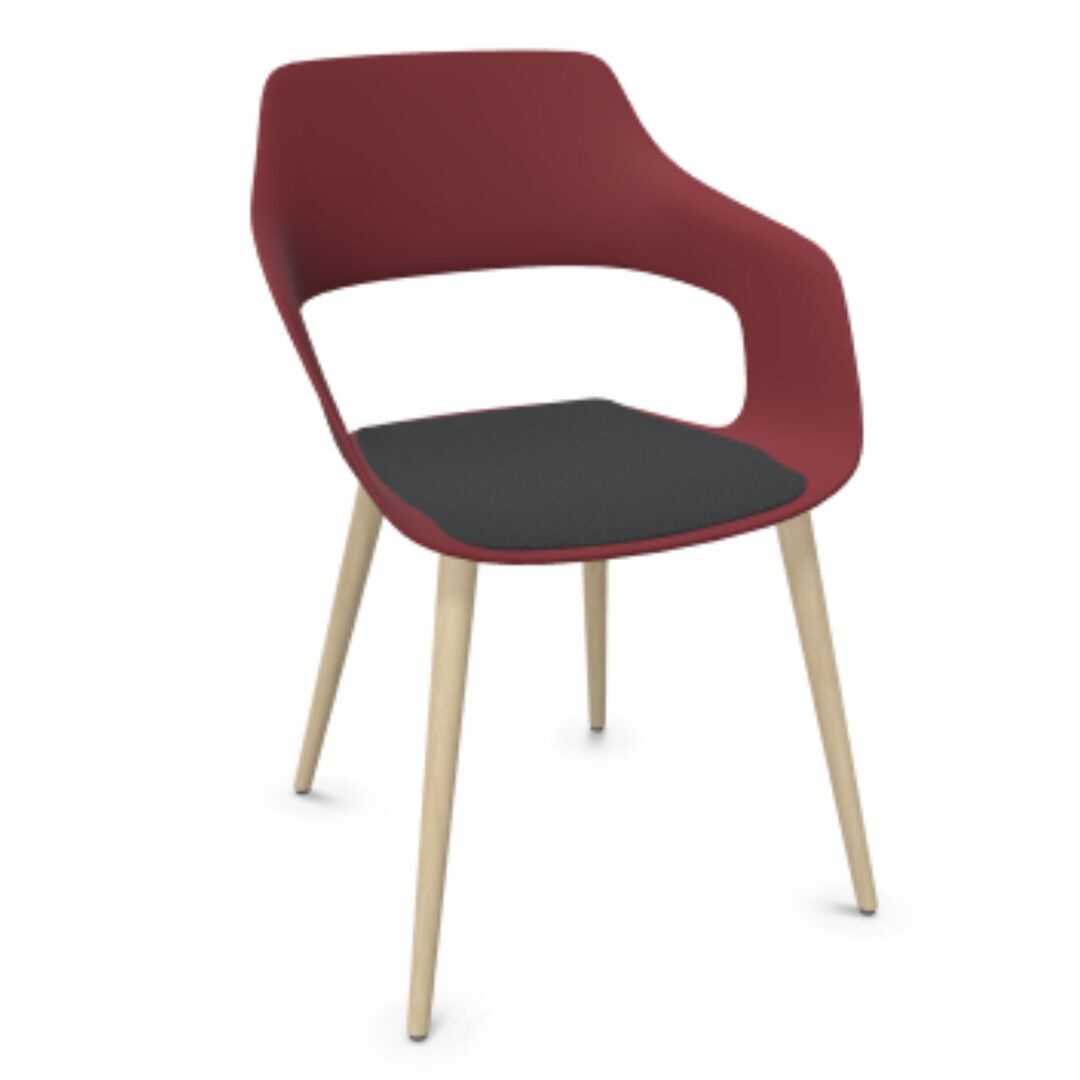 Wilkhahn Bürostuhl Occo 222/21 von Wilkhahn Sienarot, Anthrazit 01, Eiche weiss geölt