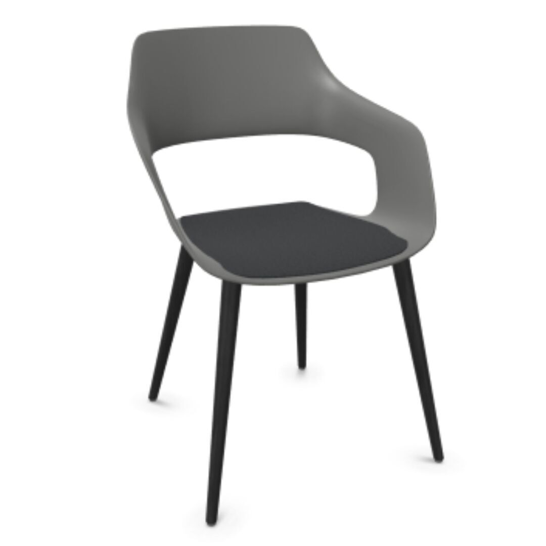 Wilkhahn Bürostuhl Occo 222/21 von Wilkhahn Grau, Anthrazit 01, Eiche schwarz lackiert