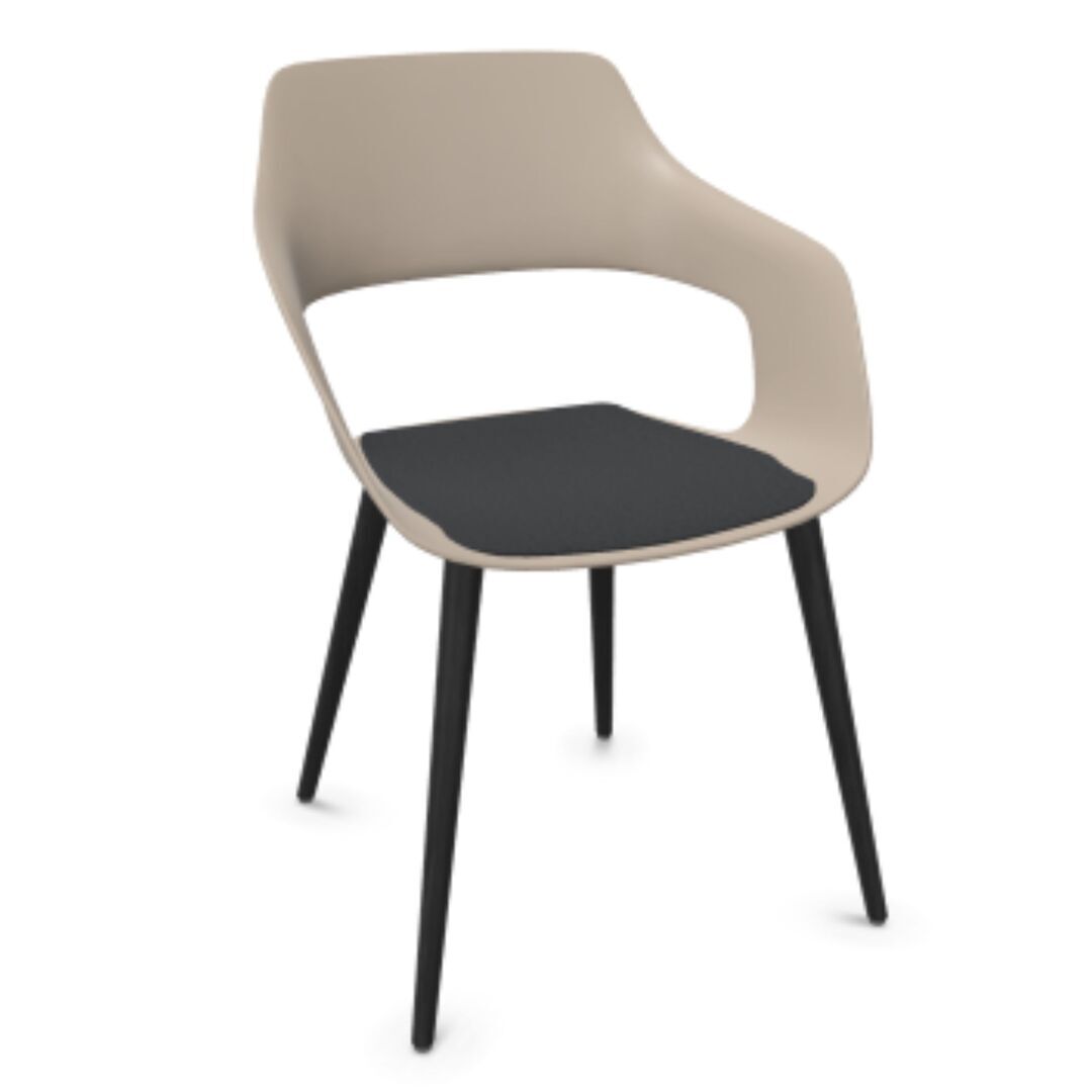 Wilkhahn Bürostuhl Occo 222/21 von Wilkhahn Graubeige, Anthrazit 01, Eiche schwarz lackiert