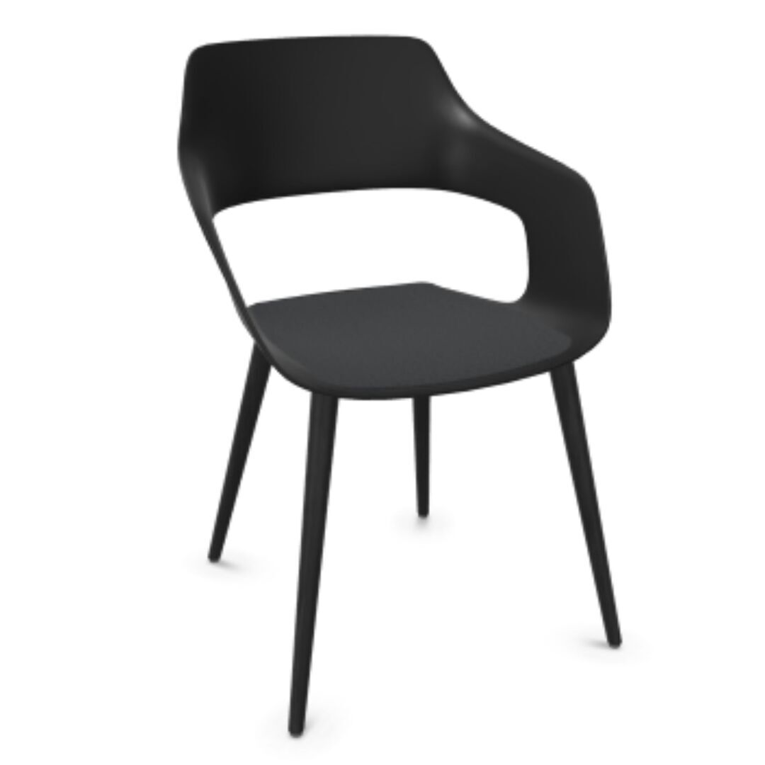 Wilkhahn Bürostuhl Occo 222/21 von Wilkhahn Schwarz, Anthrazit 01, Eiche schwarz lackiert