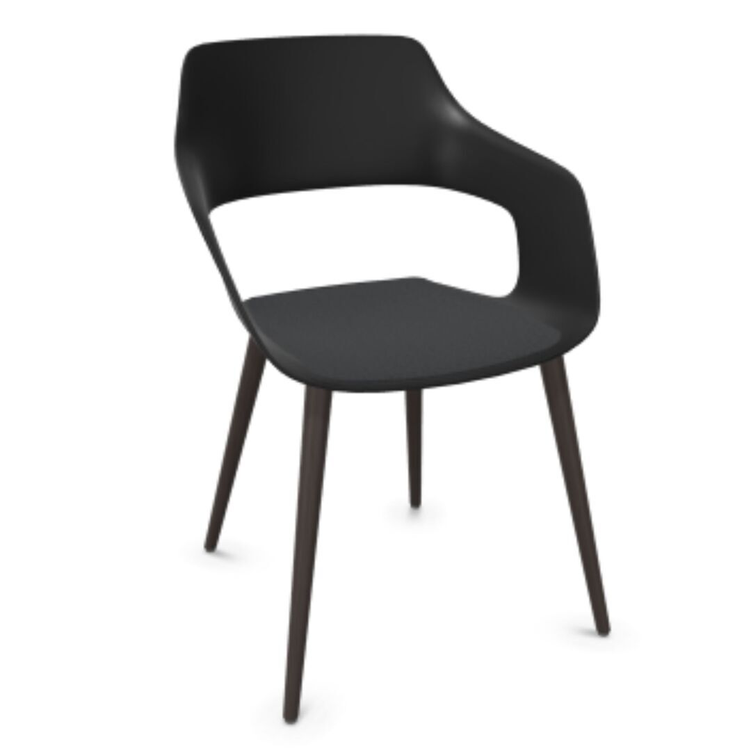 Wilkhahn Bürostuhl Occo 222/21 von Wilkhahn Schwarz, Anthrazit 01, Eiche graphit gebeizt