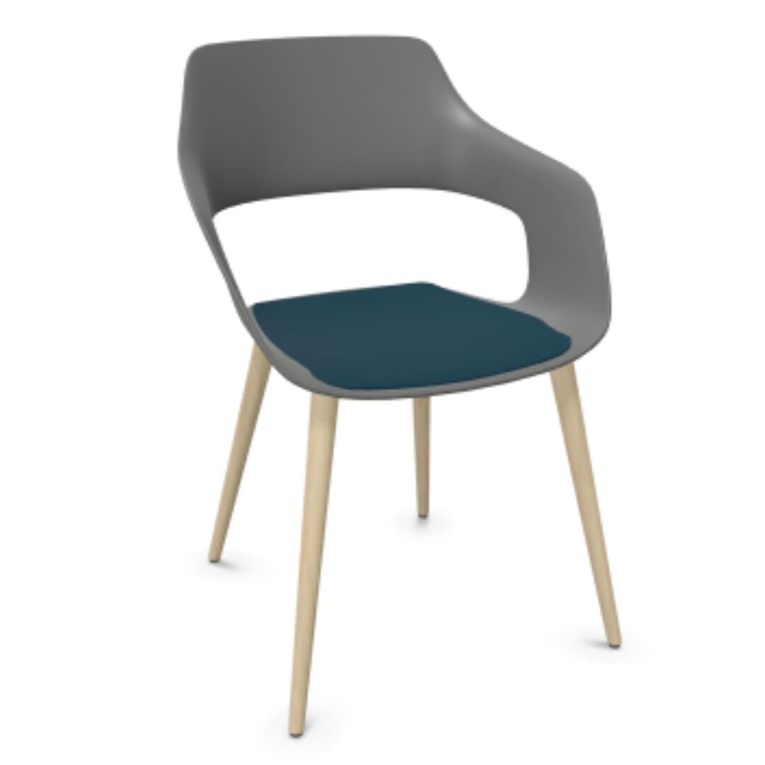 Wilkhahn Bürostuhl Occo 222/21 von Wilkhahn Grau, Deep water 39, Eiche weiss geölt