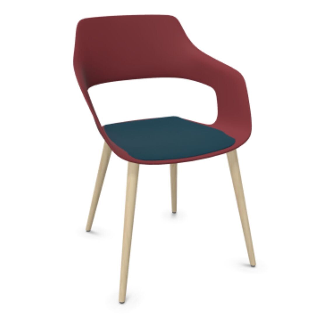 Wilkhahn Bürostuhl Occo 222/21 von Wilkhahn Sienarot, Deep water 39, Eiche weiss geölt