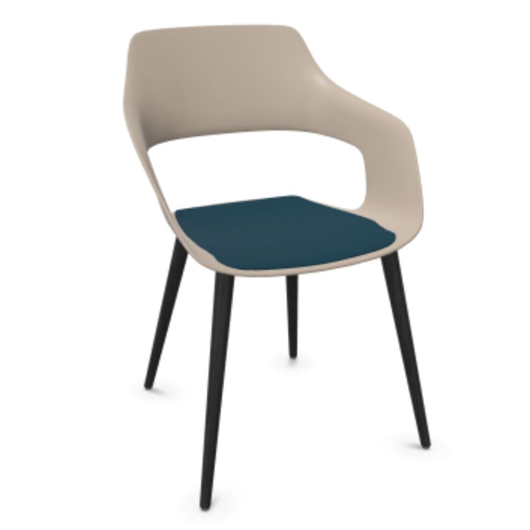 Wilkhahn Bürostuhl Occo 222/21 von Wilkhahn Graubeige, Deep water 39, Eiche schwarz lackiert