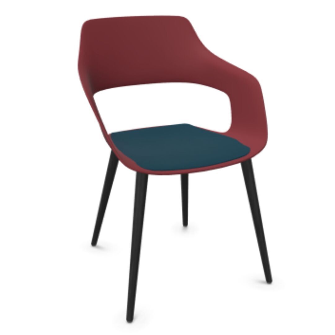 Wilkhahn Bürostuhl Occo 222/21 von Wilkhahn Sienarot, Deep water 39, Eiche schwarz lackiert