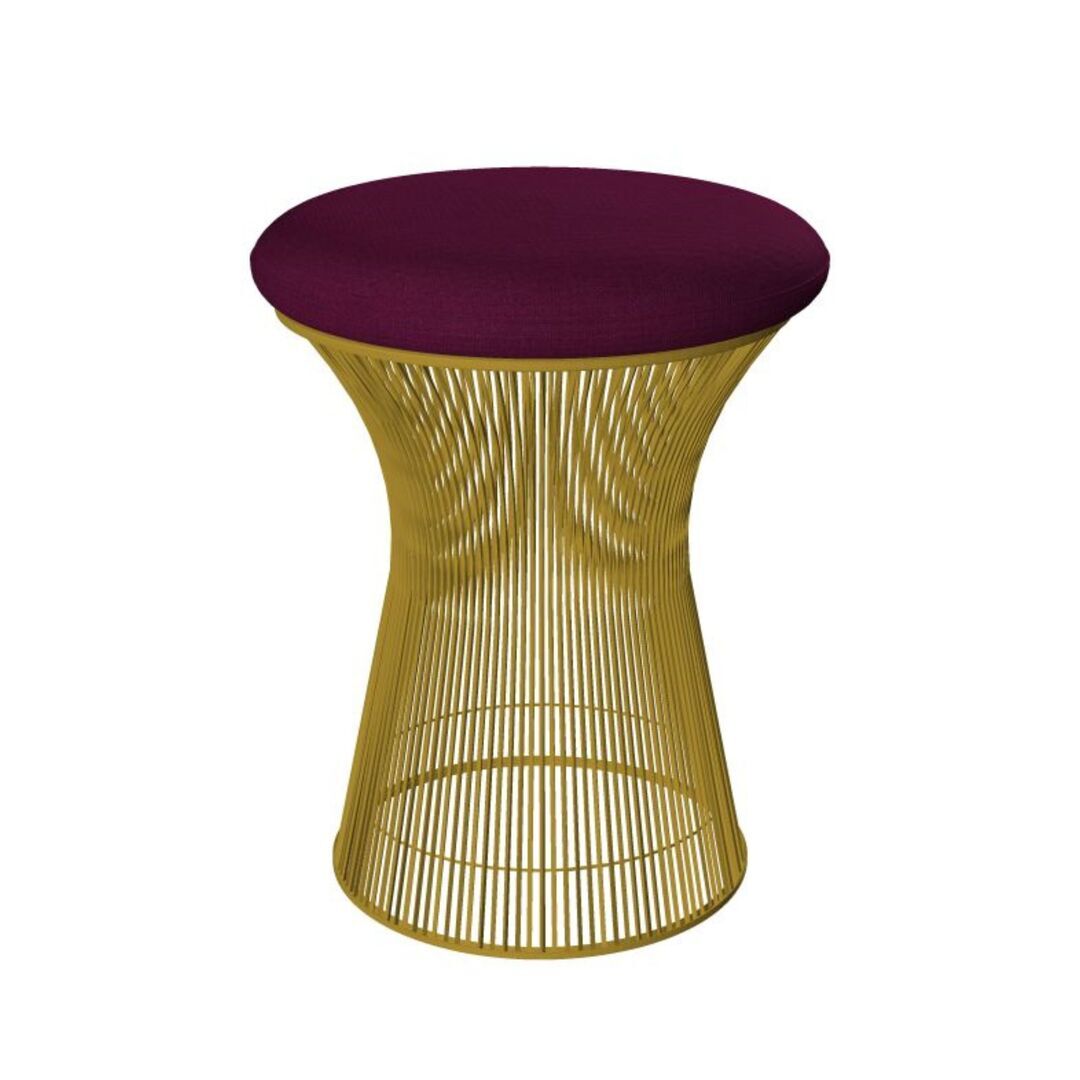 Knoll International Hocker Platner von Knoll International   Hallingdal 563H Dark Fuchsia , 18k Gold überzogen