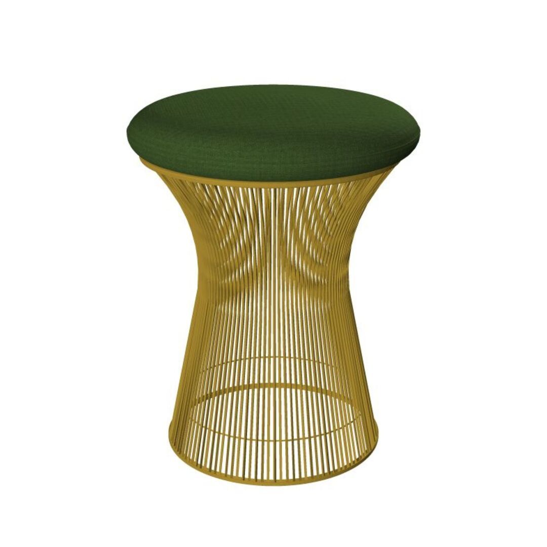 Knoll International Hocker Platner von Knoll International  Hallingdal 960H Bright Green , 18k Gold überzogen