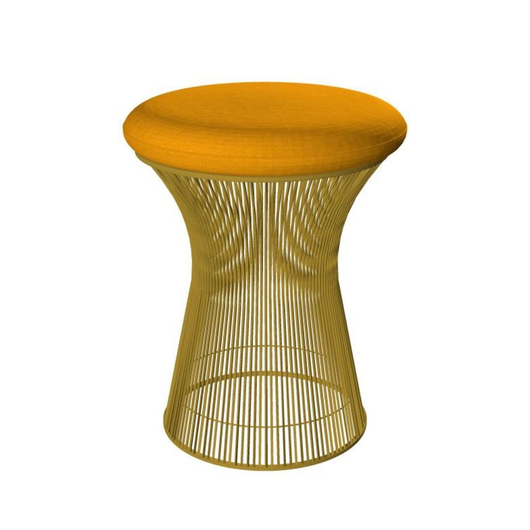 Knoll International Hocker Platner von Knoll International   Tonus 124T Yellow, 18k Gold überzogen