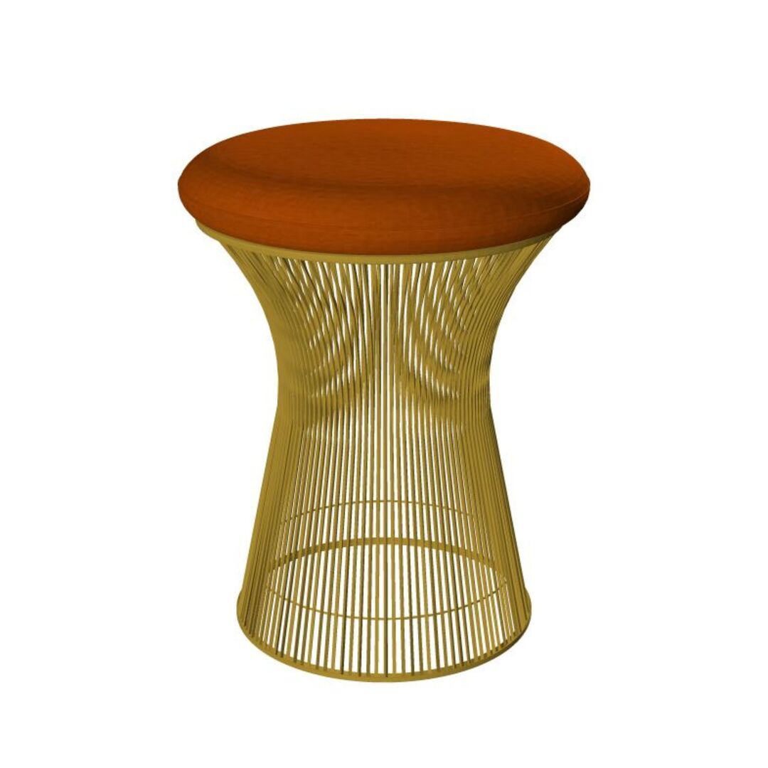 Knoll International Hocker Platner von Knoll International     Tonus 133T Medium Copper, 18k Gold überzogen