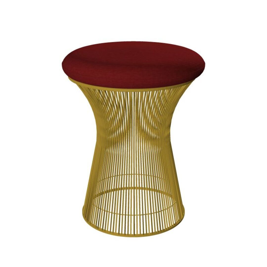 Knoll International Hocker Platner von Knoll International   Tonus 207T Dark Copper, 18k Gold überzogen