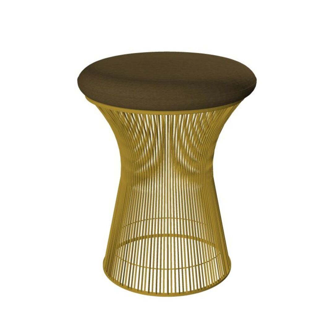 Knoll International Hocker Platner von Knoll International   Tonus 209T Musk Green, 18k Gold überzogen