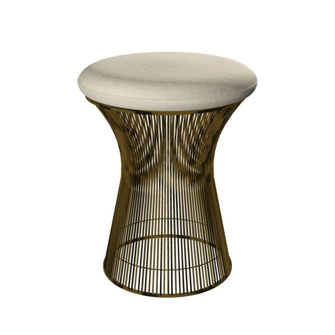 Knoll International Hocker Platner von Knoll International   Tonus 100T Ivory , Metallische Bronze