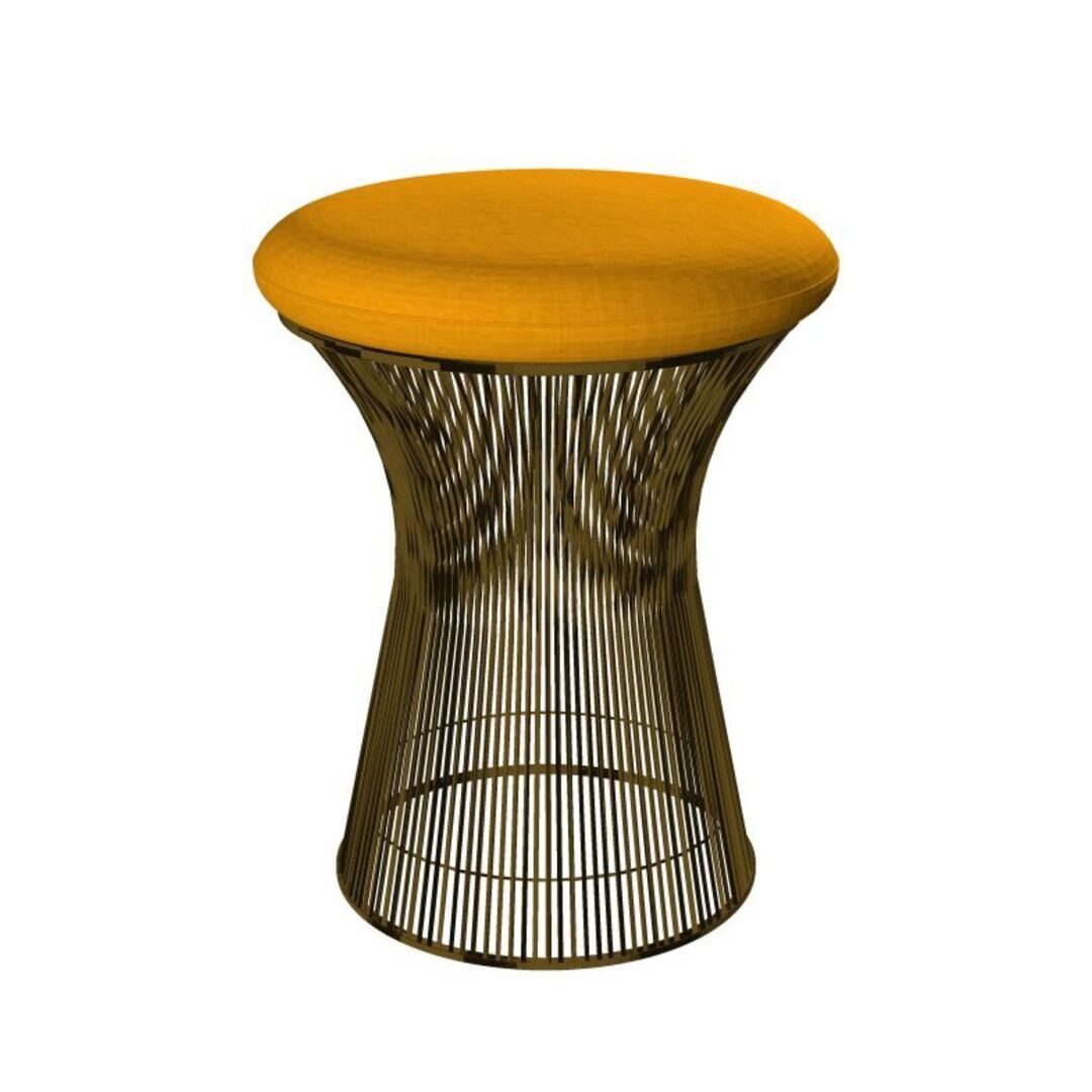 Knoll International Hocker Platner von Knoll International   Tonus 124T Yellow, Metallische Bronze