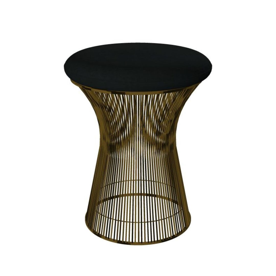 Knoll International Hocker Platner von Knoll International   Tonus 128T Black, Metallische Bronze