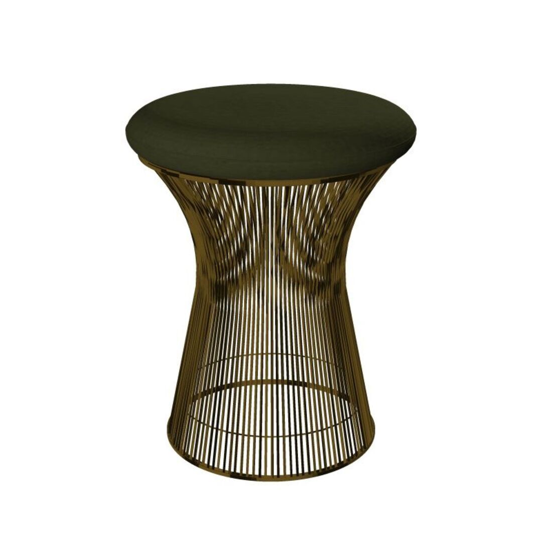Knoll International Hocker Platner von Knoll International   Tonus 131T Dark Olive , Metallische Bronze