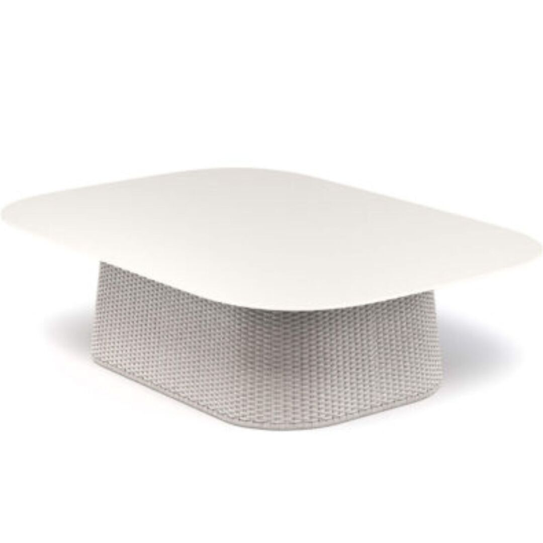 Emu Carousel Tisch rechteckig niedriger - 23 Weiss - Elfenbein Melange