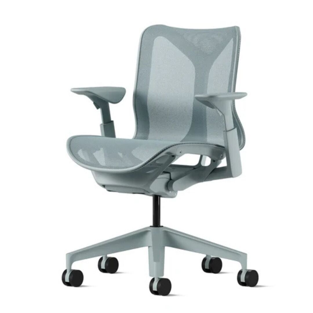 Herman CPH Bürostuhl Cosm von Herman Miller Glacier Hellblau, Klein - H: 1031 mm, Höhenverstellbar