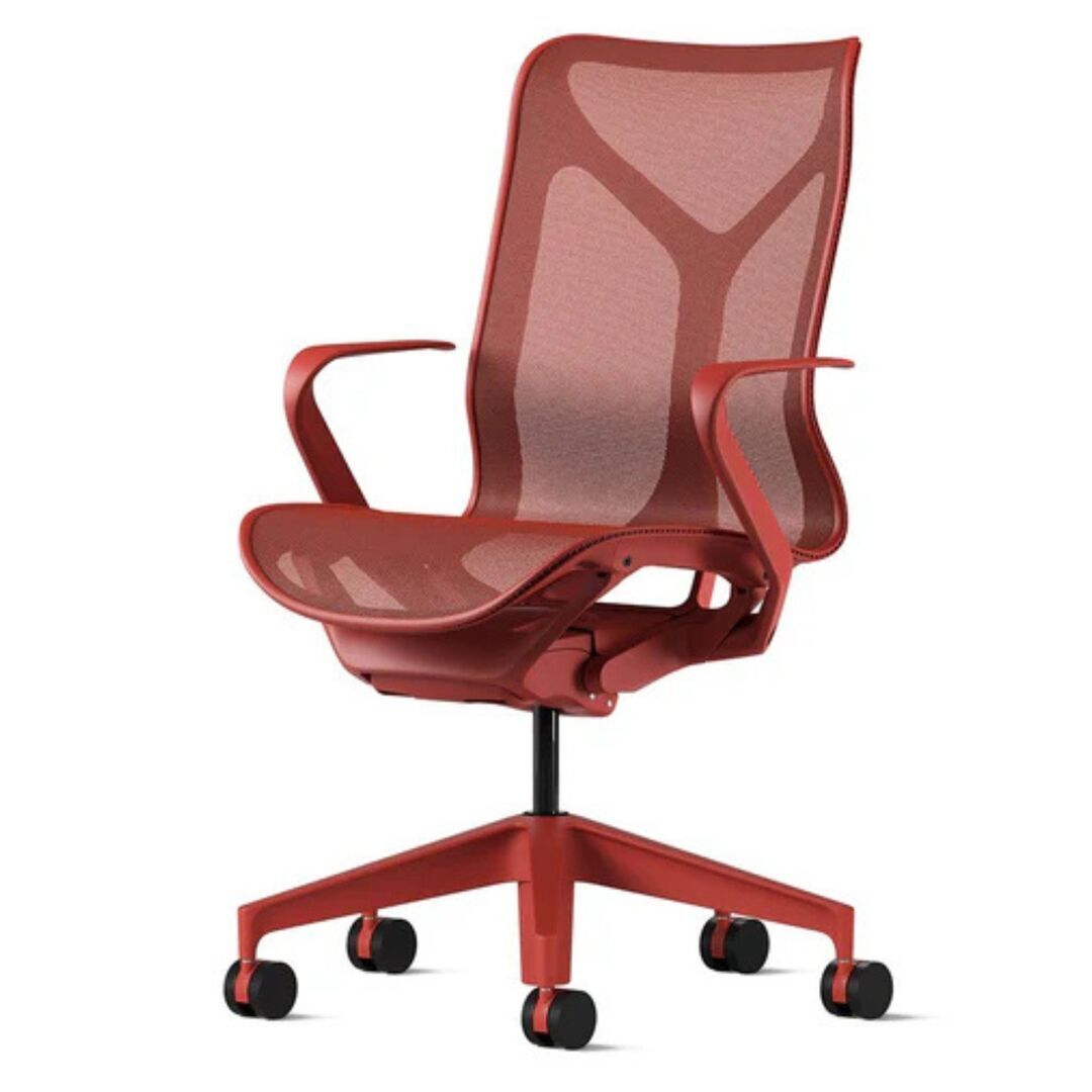 Herman CPH Bürostuhl Cosm von Herman Miller Canyon Rot, Mittel - 1156 mm, Höhenfixiert
