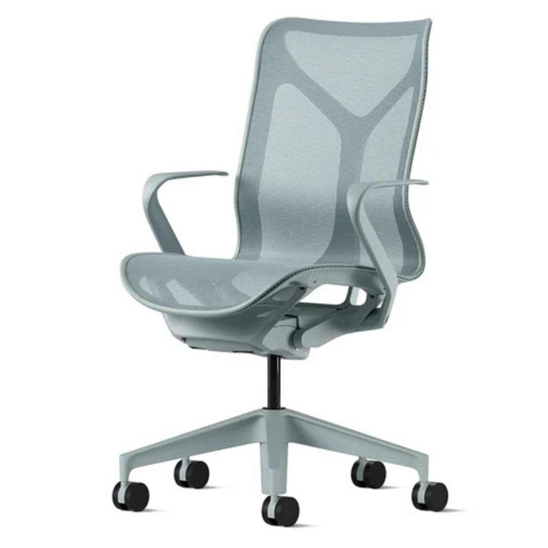 Herman CPH Bürostuhl Cosm von Herman Miller Glacier Hellblau, Mittel - 1156 mm, Höhenfixiert